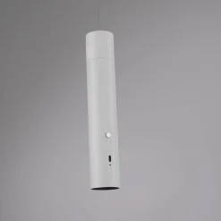 JUST LIGHT. LED-akku-riippuvalaisin Attach, valkoinen, rauta