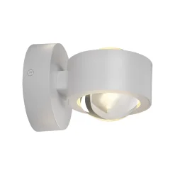 JUST LIGHT. LED-akkuseinävalaisin Chia, valkoinen, rauta, 3 000 K