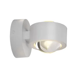 JUST LIGHT. LED-akkuseinävalaisin Chia, valkoinen, rauta, 3 000 K