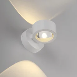 JUST LIGHT. LED-akkuseinävalaisin Chia, valkoinen, rauta, 3 000 K
