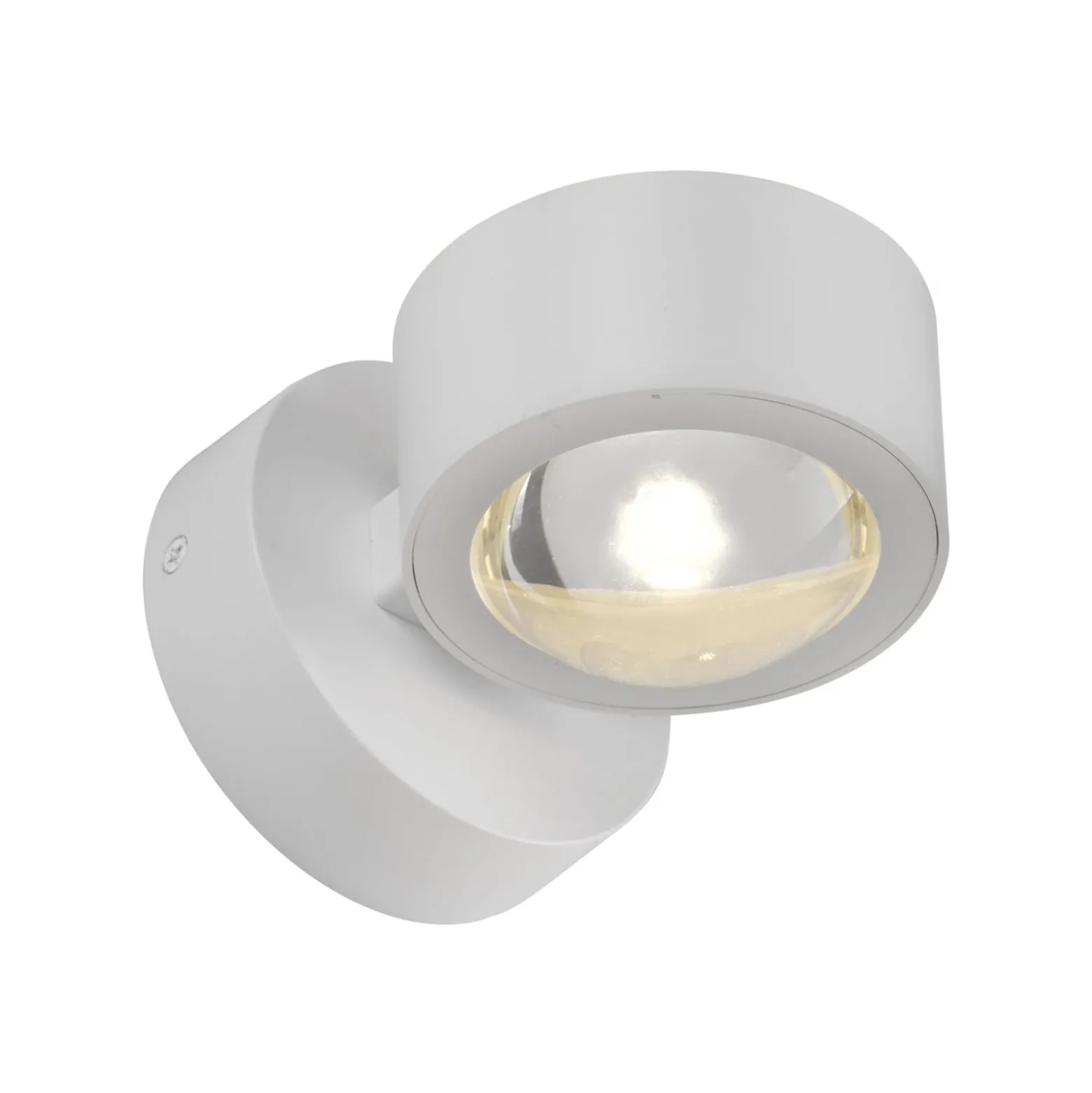 JUST LIGHT. LED-akkuseinävalaisin Chia, valkoinen, rauta, 3 000 K