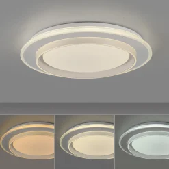 JUST LIGHT. LED-kattovalaisin Lago Ø 49,3 cm CCT Kaukosäädin
