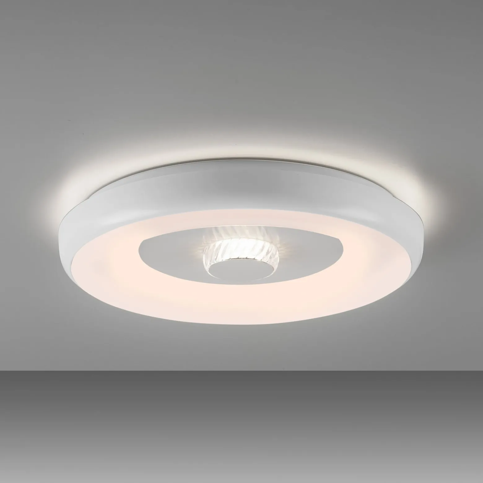 JUST LIGHT. LED-kattovalaisin LOLAsmart Vertigo, valkoinen