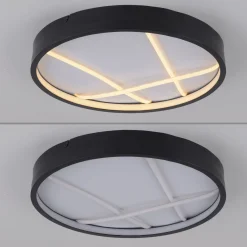 JUST LIGHT. LED-kattovalaisin Mikado, Ø 40 cm, musta