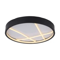 JUST LIGHT. LED-kattovalaisin Mikado, Ø 40 cm, musta