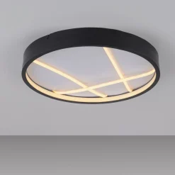 JUST LIGHT. LED-kattovalaisin Mikado, Ø 40 cm, musta