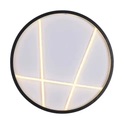 JUST LIGHT. LED-kattovalaisin Mikado, Ø 40 cm, musta