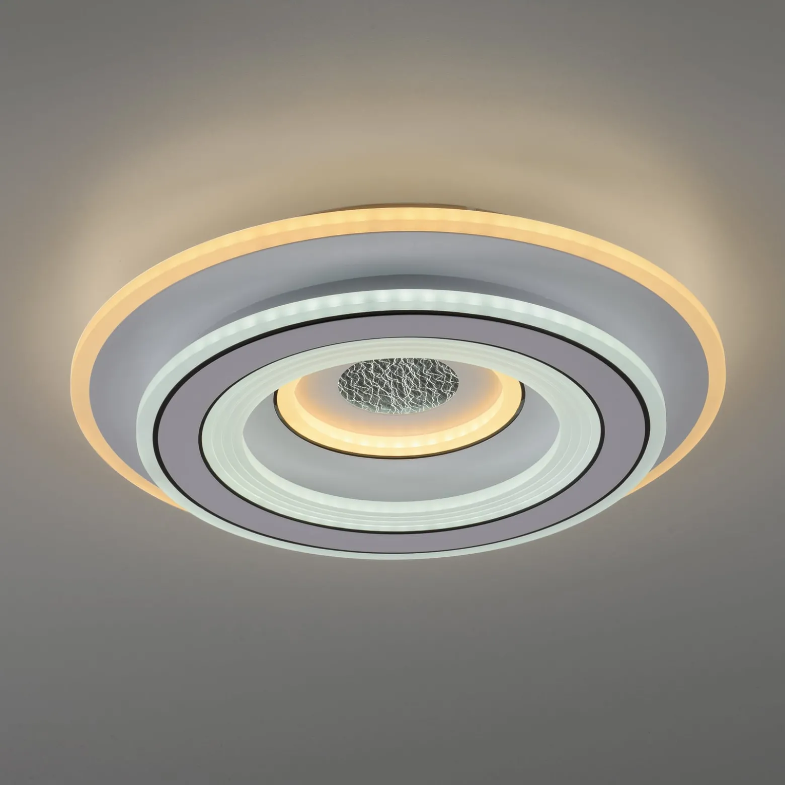 JUST LIGHT. LED-kattovalaisin Tolago, Ø 40 cm, CCT, himmennettävä