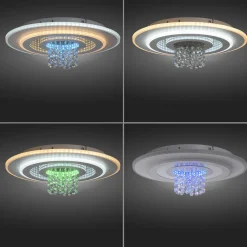 JUST LIGHT. LED-kattovalaisin Tolago RGB, CCT, valkoinen, kaukosäädin