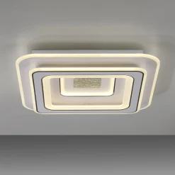 JUST LIGHT. LED-kattovalaisin Tolago, 49x49 cm, CCT, himmennettävä