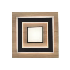 JUST LIGHT. LED-kattovalaisin Tola, kulmikas, 2-valo, puu, 3000 K