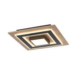 JUST LIGHT. LED-kattovalaisin Tola, kulmikas, 2-valo, puu, 3000 K