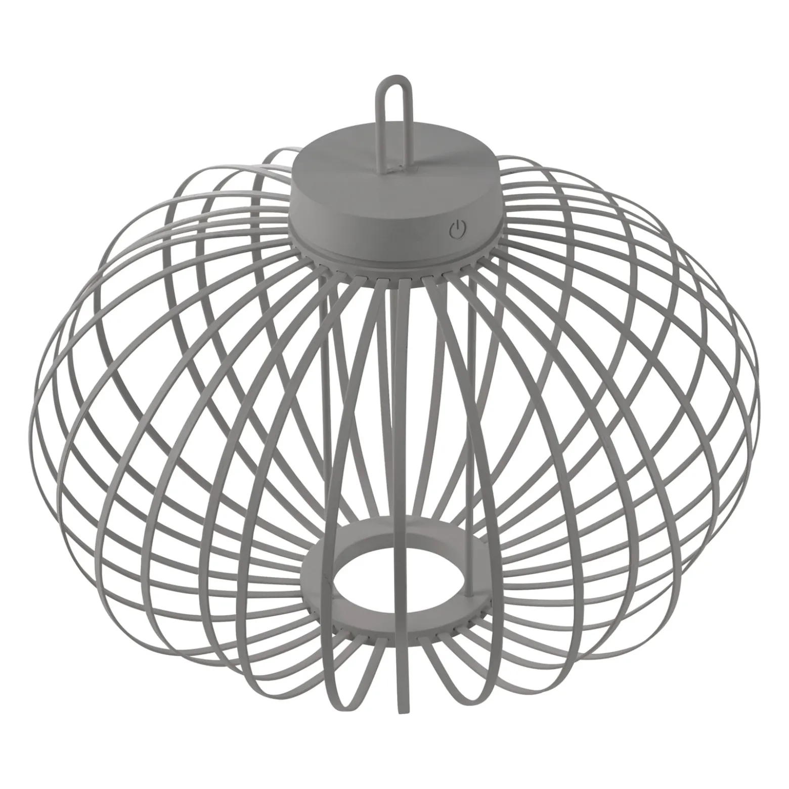 JUST LIGHT. LED ladattava pöytävalaisin Akuba harmaa-beige 37cm bambu