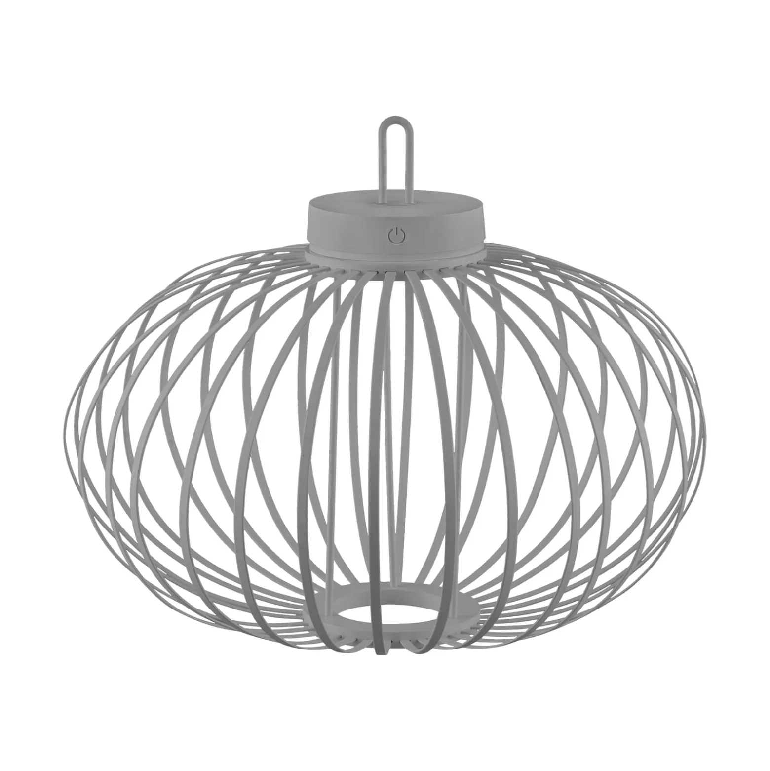 JUST LIGHT. LED ladattava pöytävalaisin Akuba harmaa-beige 37cm bambu