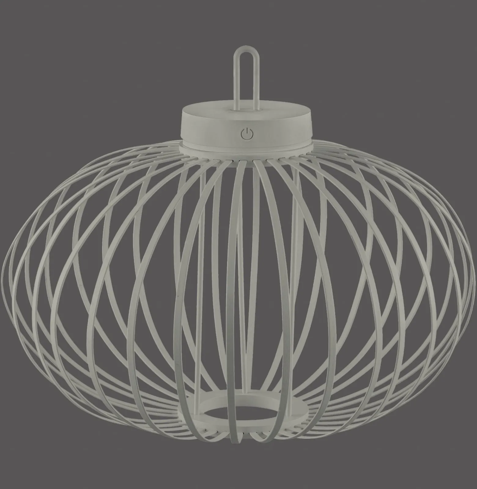 JUST LIGHT. LED ladattava pöytävalaisin Akuba harmaa-beige 37cm bambu
