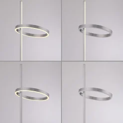 JUST LIGHT. LED-lattiavalo Ritus hopea rauta himmennettävä 3 000 K