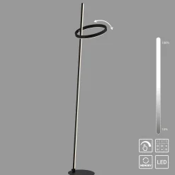 JUST LIGHT. LED-lattiavalo Ritus musta rauta himmennnin 3 000 K