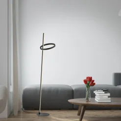 JUST LIGHT. LED-lattiavalo Ritus musta rauta himmennnin 3 000 K