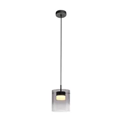 JUST LIGHT. LED-riippuvalaisin Elio, savulasi, 1-lamppuinen, musta