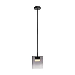 JUST LIGHT. LED-riippuvalaisin Elio, savulasi, 1-lamppuinen, musta