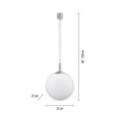 JUST LIGHT. LED-riippuvalaisin LOLAsmart Bolo, Ø 25 cm, RGB, CCT