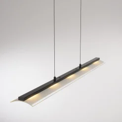 JUST LIGHT. LED-riippuvalaisin Nele, musta, rauta, lasi