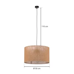Juta riippuvalaisin, 1-lamppuinen Ø 50 cm