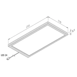 Kaapinalusvalaisin LED Sky musta 4 000 K