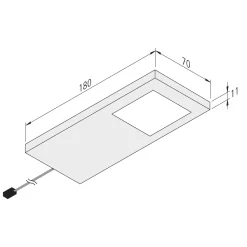 Kaapinalusvalo LED Slim-Pad F himmennin 4 000 K