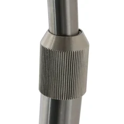 Kaareva maavalaisin Sparkled Light hopea/mutainen, korkeus 240 cm