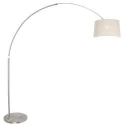 Kaareva maavalaisin Sparkled Light hopea/mutainen, korkeus 240 cm
