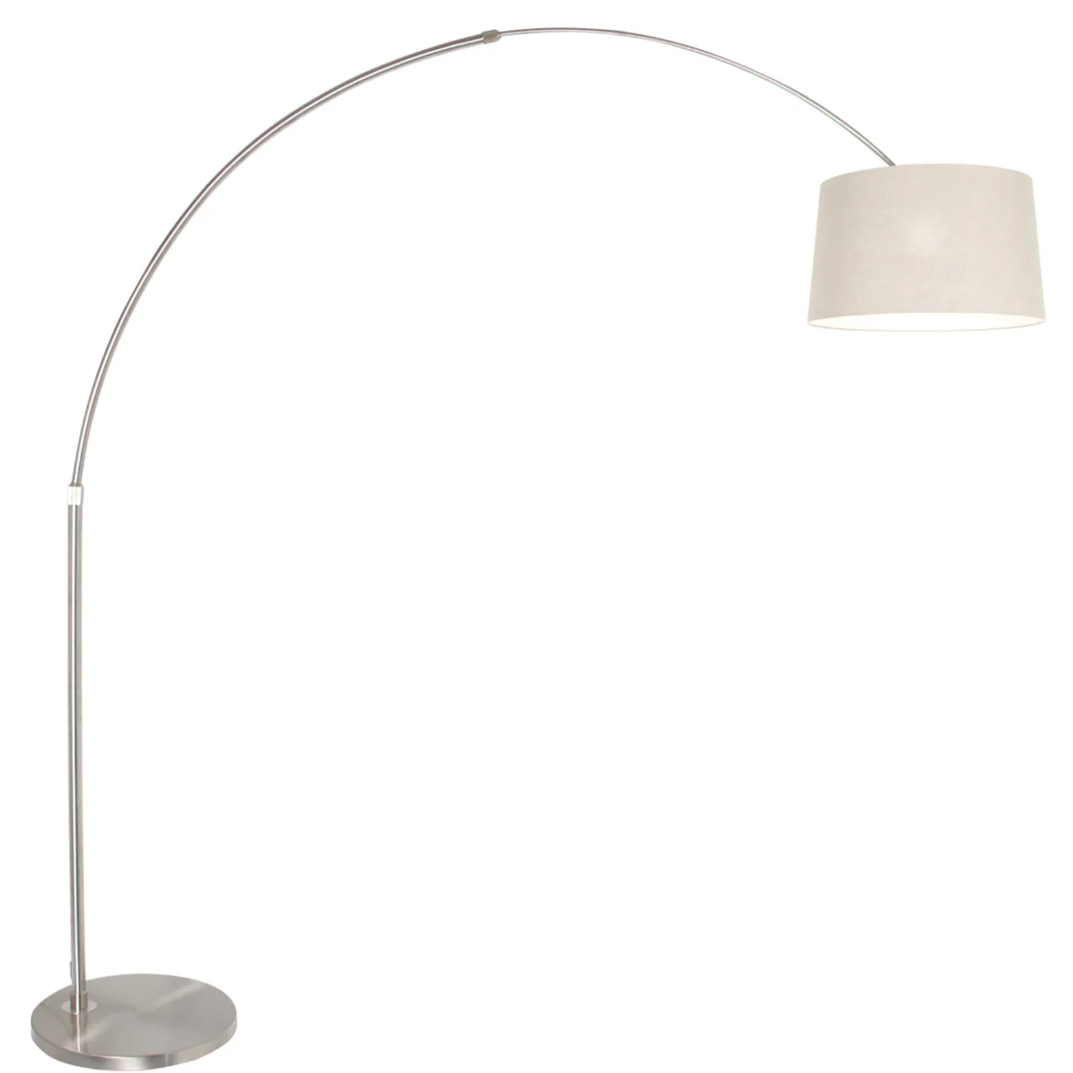 Kaareva maavalaisin Sparkled Light hopea/mutainen, korkeus 240 cm