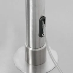 Kaareva maavalaisin Sparkled Light hopea/mutainen, korkeus 240 cm