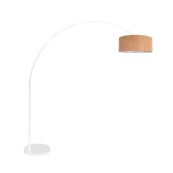 Kaareva maavalaisin Sparkled Light, valkoinen/ruskea, korkeus 240 cm, korkki