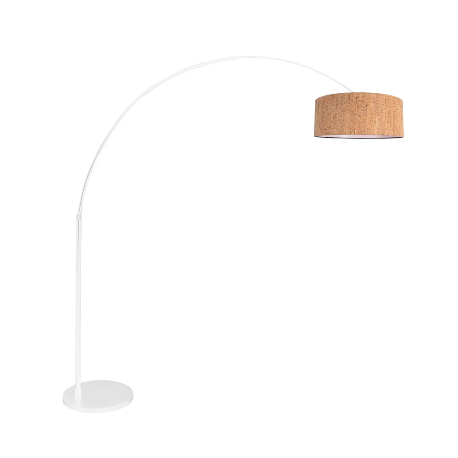 Kaareva maavalaisin Sparkled Light, valkoinen/ruskea, korkeus 240 cm, korkki