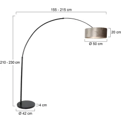 Kaarivalaisin Sparkled Light musta/hopea