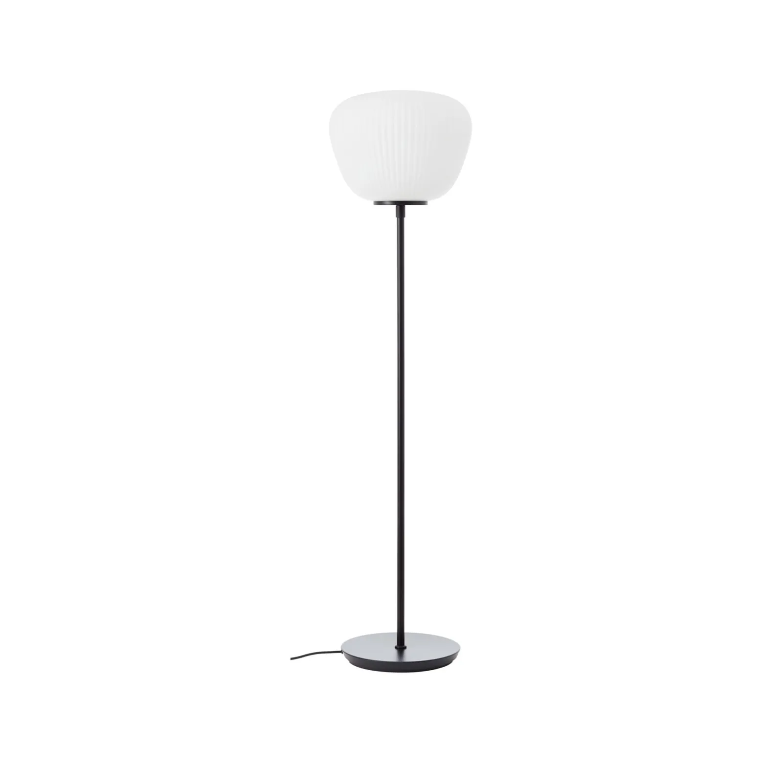 Kaizen lattiavalaisin, korkeus 140 cm, opaali, lasi/metalli