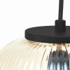 Kaizen-riippuvalaisin, pituus 105 cm, meripihka, 3-valo, lasi