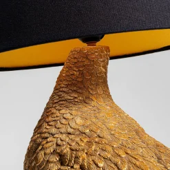 KARE Animal Duck pöytävalaisin, jossa on kankainen varjostin
