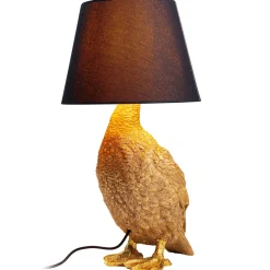 KARE Animal Duck pöytävalaisin, jossa on kankainen varjostin