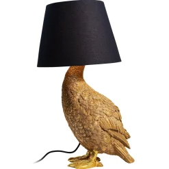 KARE Animal Duck pöytävalaisin, jossa on kankainen varjostin