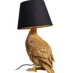 KARE Animal Duck pöytävalaisin, jossa on kankainen varjostin