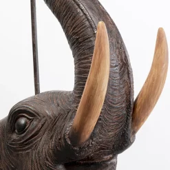 KARE Animal Elephant -lattiavalaisin, ruskea, luonnonpellava, 154 cm
