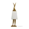 KARE Animal Rabbit -lattiavalaisin, kulta, valkoinen pellavakangas, 150 cm
