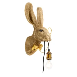 Kare Animal Rabbit -seinävalaisin, kulta, muovi, E27