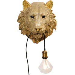 KARE Animal Tiger Head seinävalaisin pistokkeella