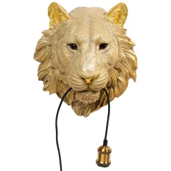 KARE Animal Tiger Head seinävalaisin pistokkeella