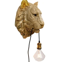 KARE Animal Tiger Head seinävalaisin pistokkeella
