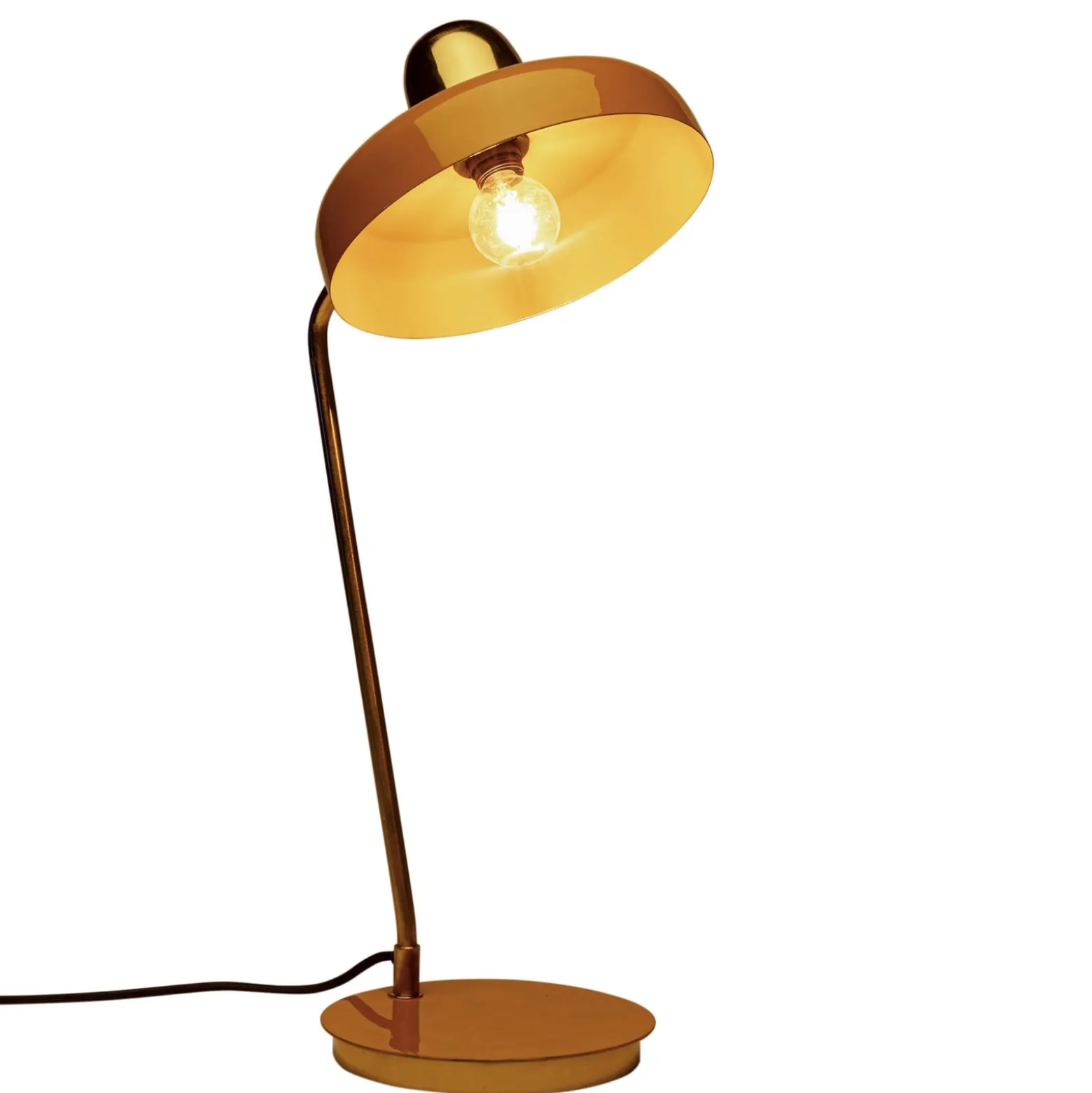 KARE Demi pöytävalaisin, keltainen, terästä, korkeus 56 cm