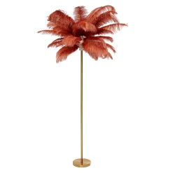 KARE Feather Palm -lattiavalaisin sulilla, ruoste